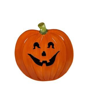 Fitz and Floyd 2004 Pumpkin Candy Plate Dish Original Box VG